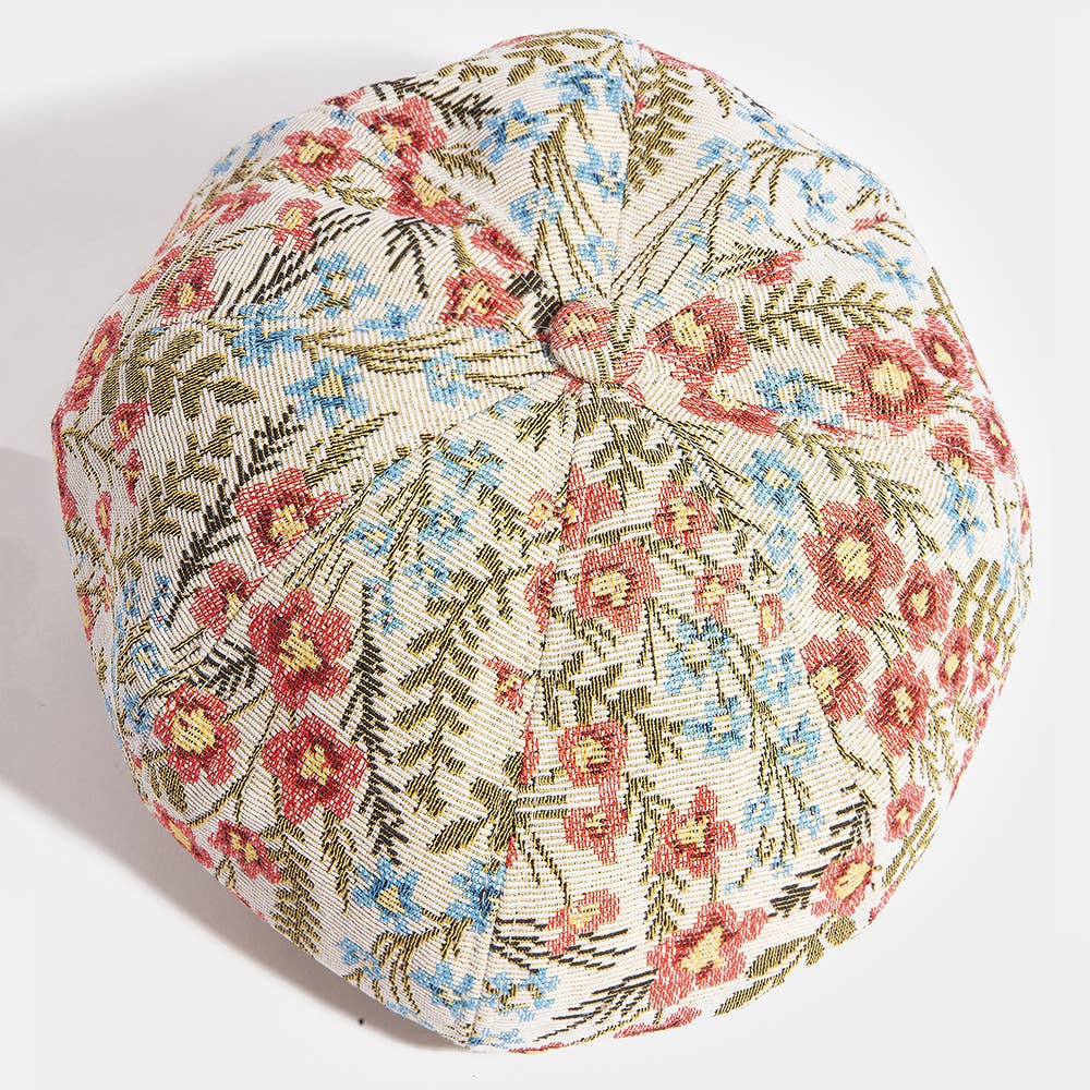 Anarchy Street - Floral Tapestry Newsboy Cabbie Hat