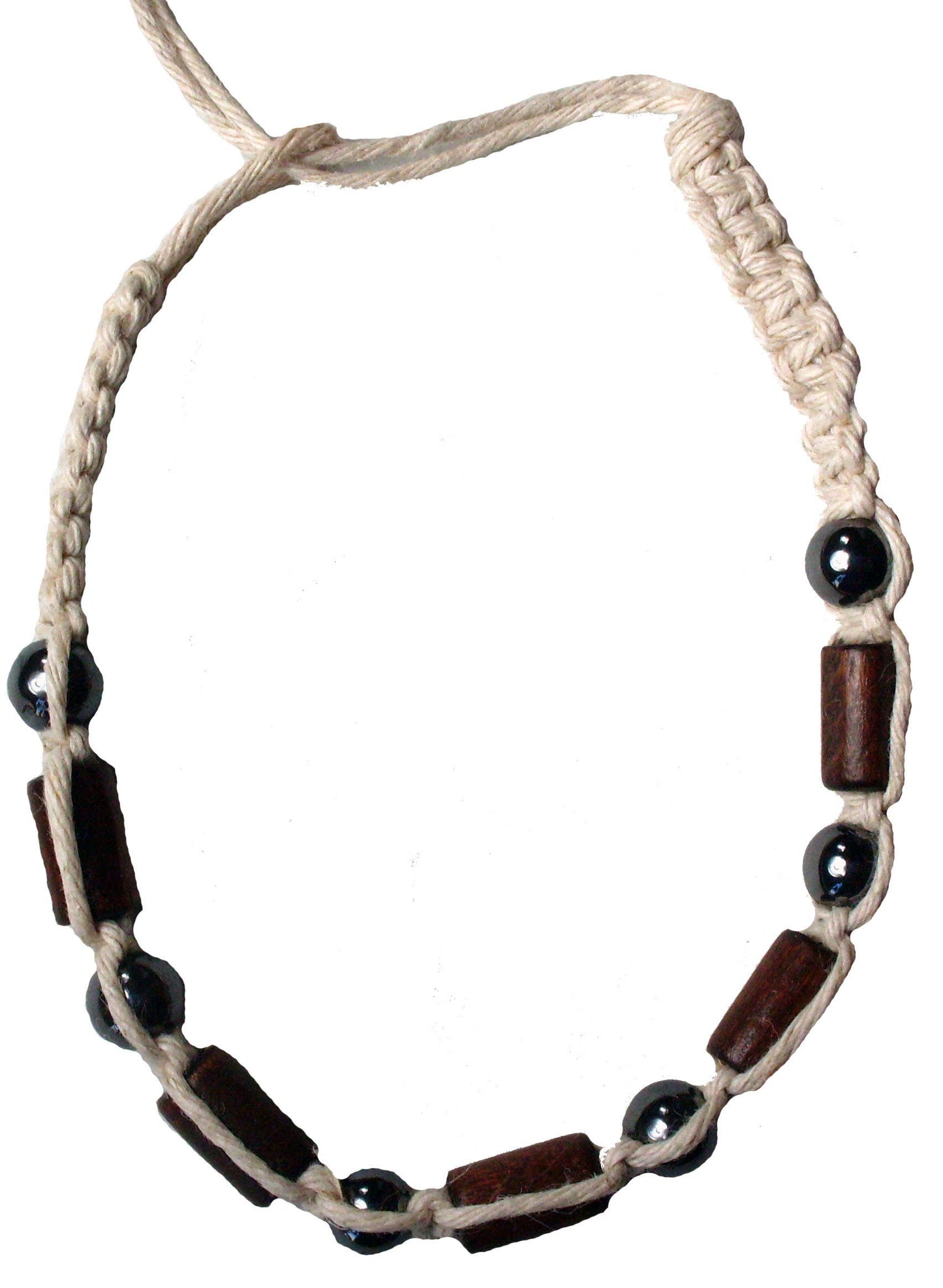 Magic Touch Corp - Hemp With Wood and Bone Bracelet/choker