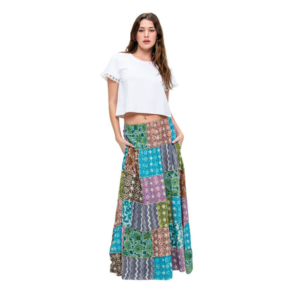 Yak & Yeti - Hippie Skirt Patchwork Floral