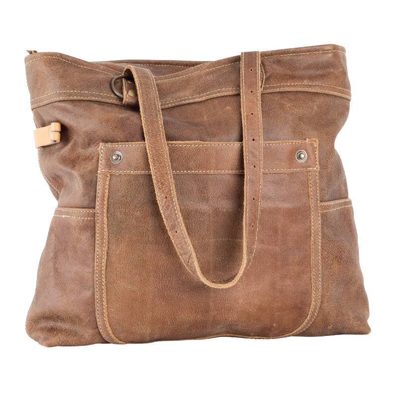 Clea Ray Canvas Bags & Clothing - All Leather Shoulder Bag Tote