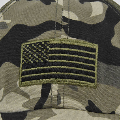UNISHE - Camo USA Flag 4th of july Trucker Hats DX032