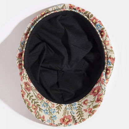 Anarchy Street - Floral Tapestry Newsboy Cabbie Hat