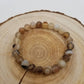CHAKRA JEWELRY - 8MM Energy Natural Stone Beads Yoga Bracelet: Blue Stripe