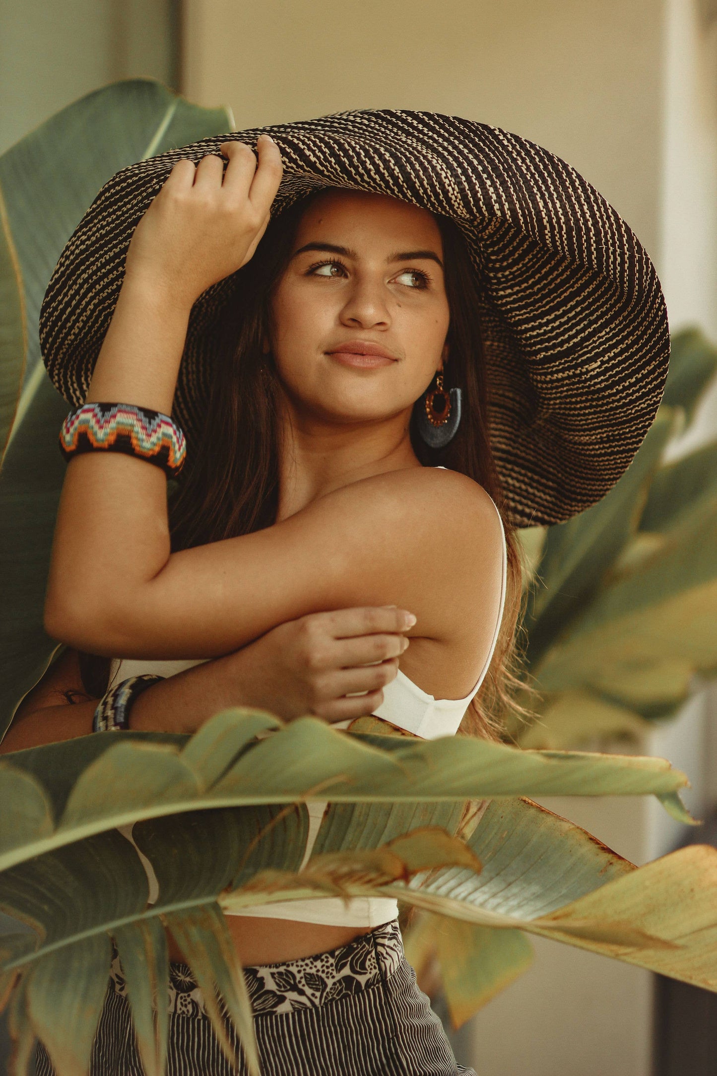 Shebobo - Monica 5" & 7" Wide Brim Melange Packable Straw Sun Hats