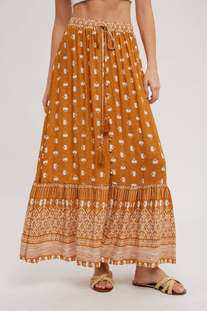 Bluivy - BOHO PRINT MAXI SKIRT