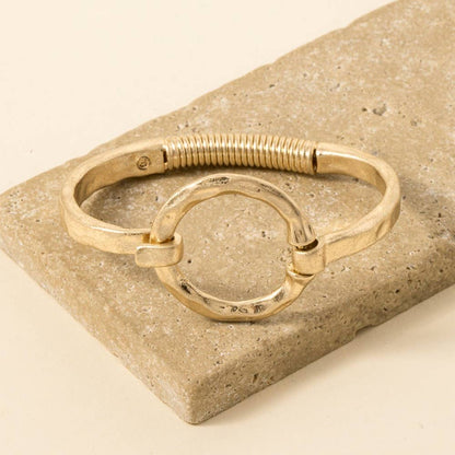 Anarchy Street - Hammered Circle Bangle Bracelet