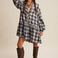 Listicle - Plaid Drop-Waist Mini Dress