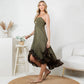 Young Threads - Sun-Kissed Patchwork: Smocked Bliss Boho Mid-Length Dress 