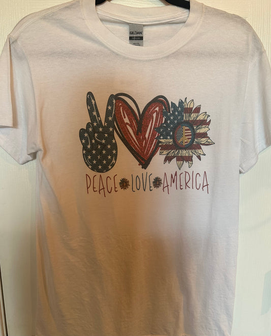Peace Love America Tee