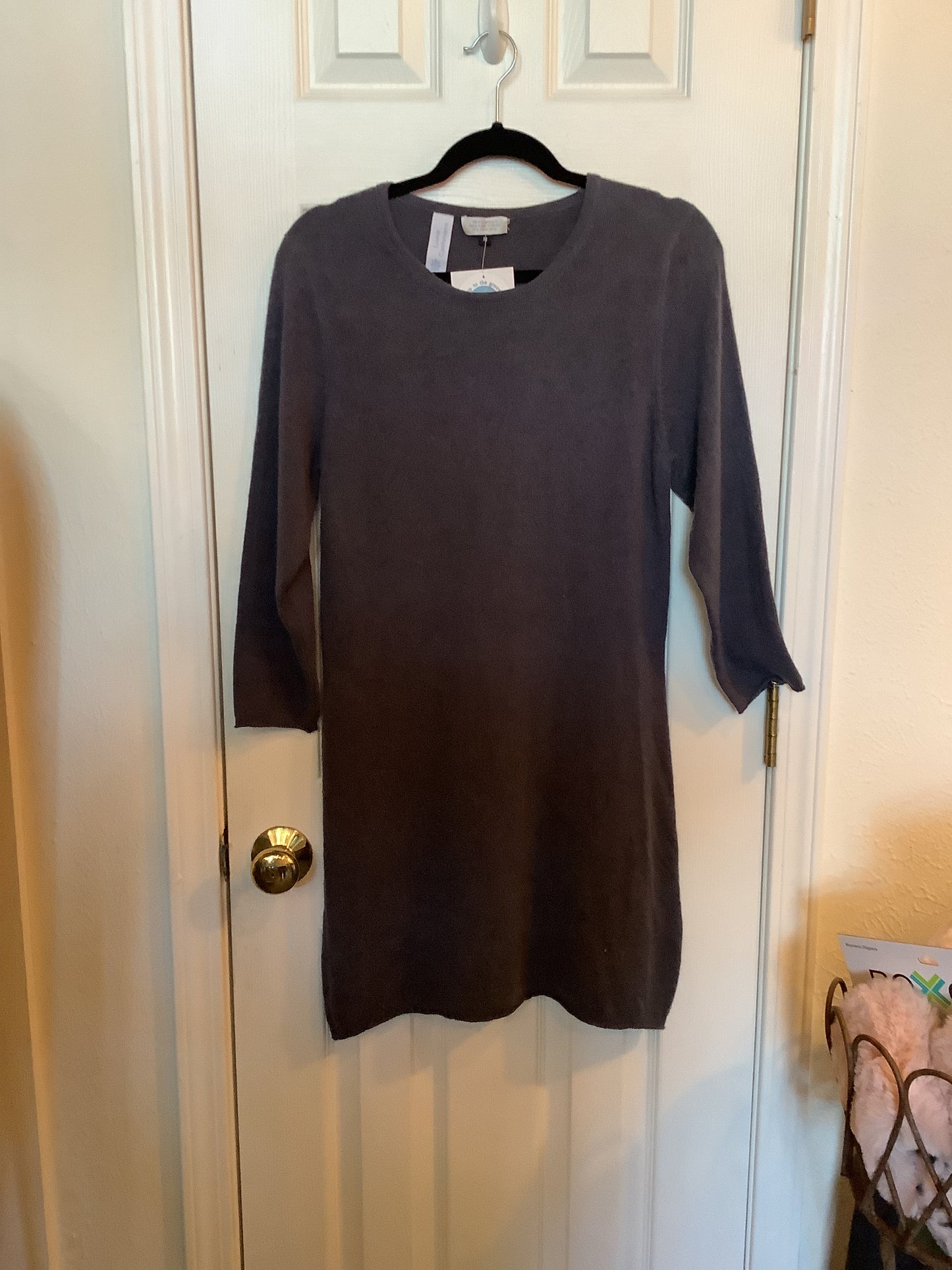 LUXIE Cashmere Grey Sweater Dress