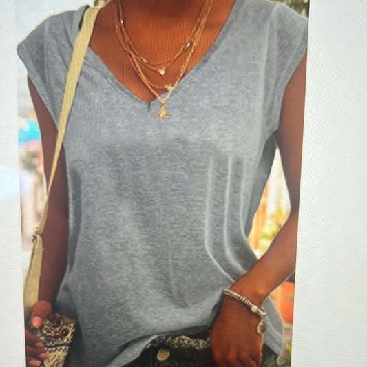 V neck sleeveless T-Shirt