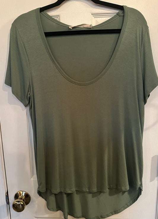 Sage Scoop Neck Tee