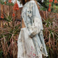 Oversize crochet denim jacket ￼