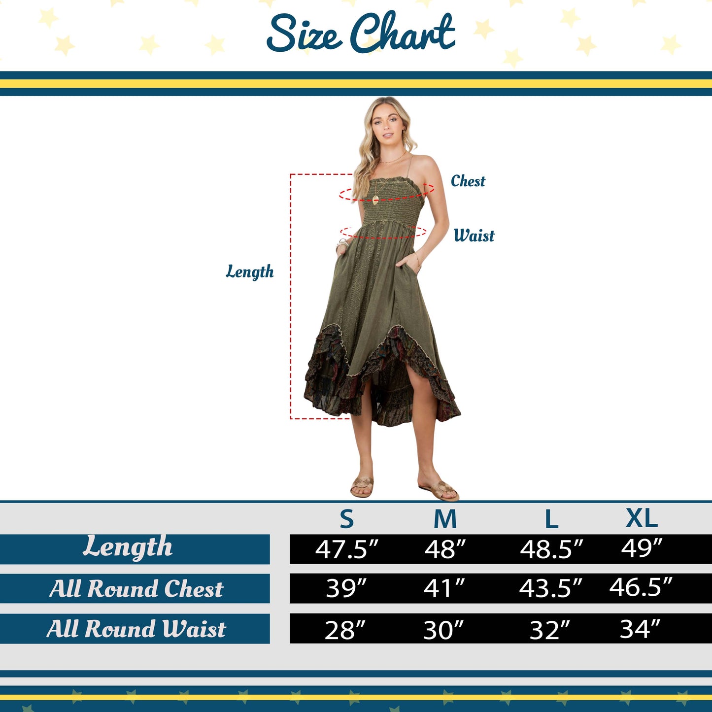 Young Threads - Sun-Kissed Patchwork: Smocked Bliss Boho Mid-Length Dress 