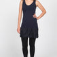 M.Rena - Reversible V-Scoop Tank Dress w/ Large Lace Hem