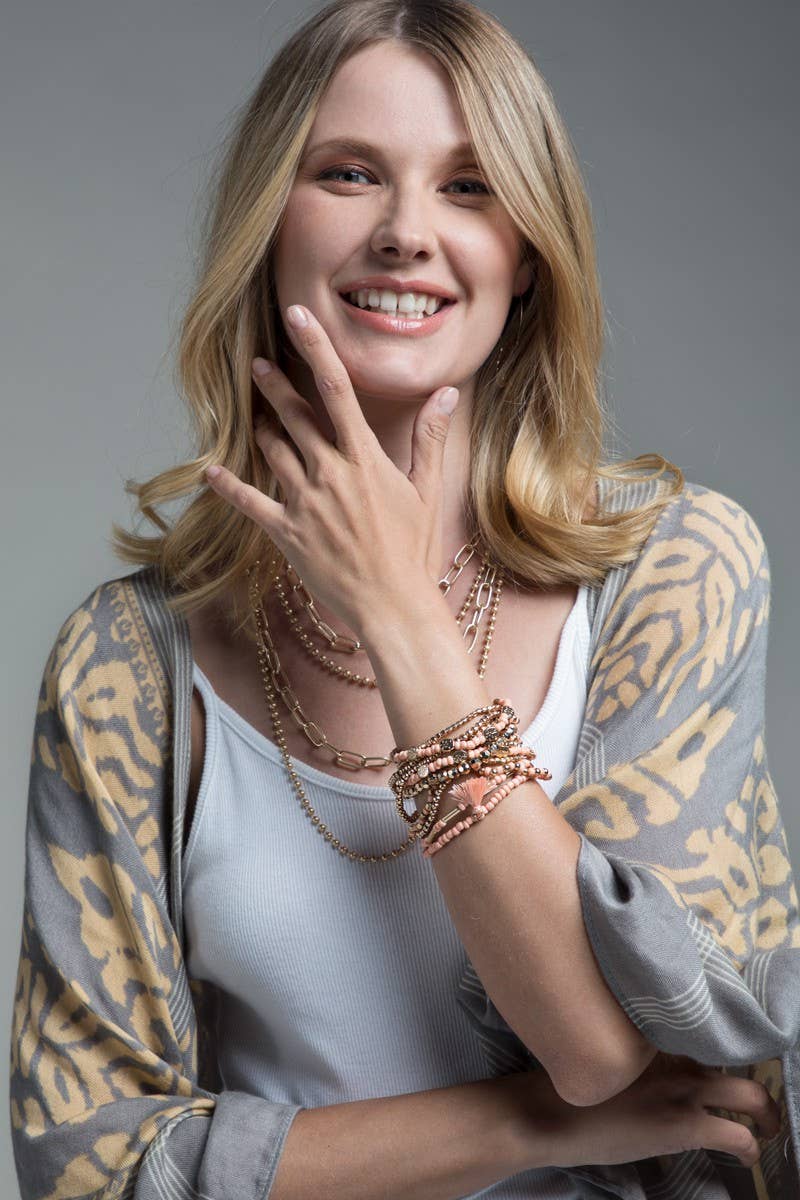 Urbanista - 12 Layered Mixed Bead Stretch Bracelet Set