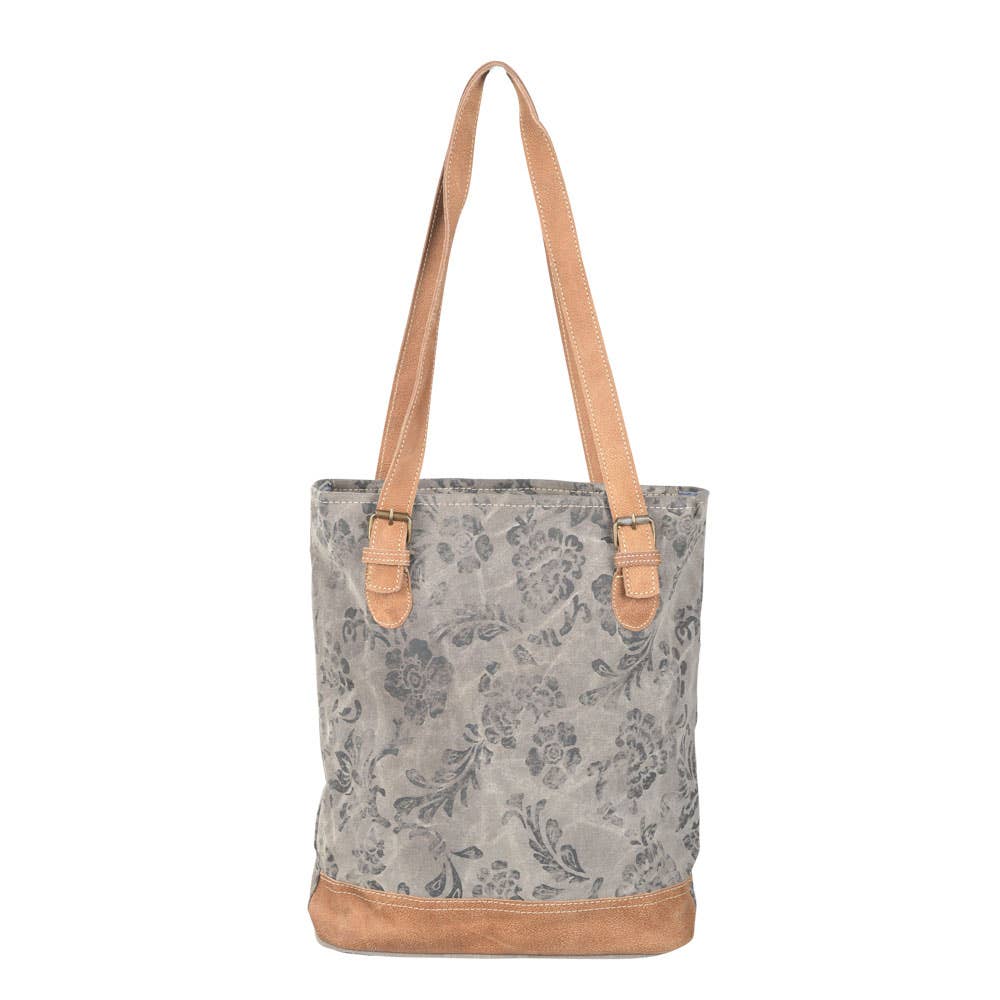 Clea Ray Canvas Bags & Clothing - Frey Canvas With Flowers Shoulder Bag