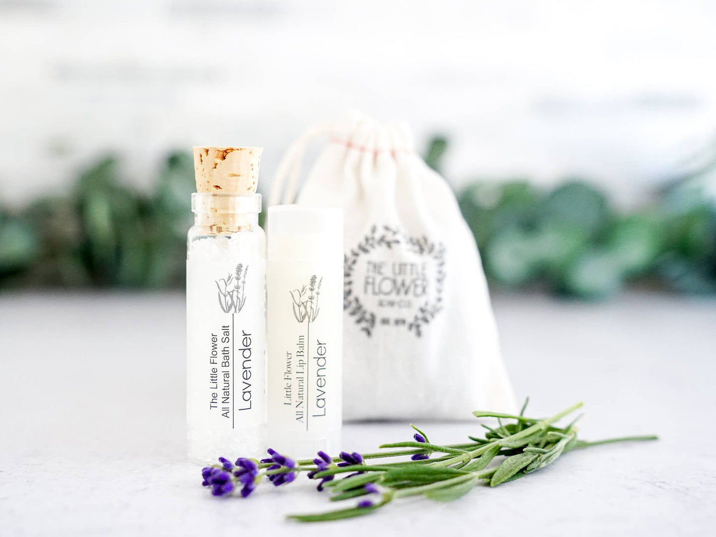 The Little Flower Soap Co - Mini Spa Gift Set with Bath Salt Vial
