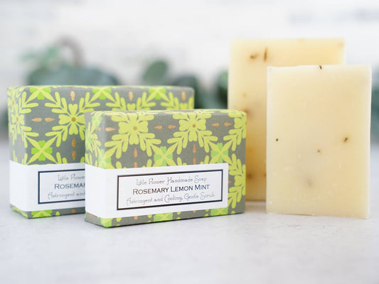 The Little Flower Soap Co - Rosemary Lemon Mint Handmade Soap