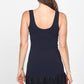 M.Rena - Reversible V-Scoop Tank Dress w/ Large Lace Hem