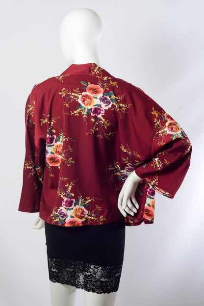 Leto Accessories - Lush Rose Short Summer Kimono