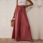 Smocked paperbag wide leg pants
