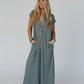 Three Bird Nest - Davina Wide Leg Jumpsuit - Light Olive