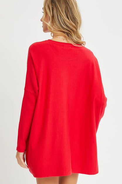 Sweet Lovely by Jen - OVERSIZE/LOOSE FIT ROUND NECK KNIT TOP