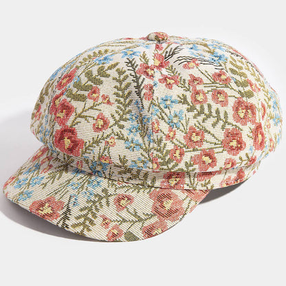 Anarchy Street - Floral Tapestry Newsboy Cabbie Hat