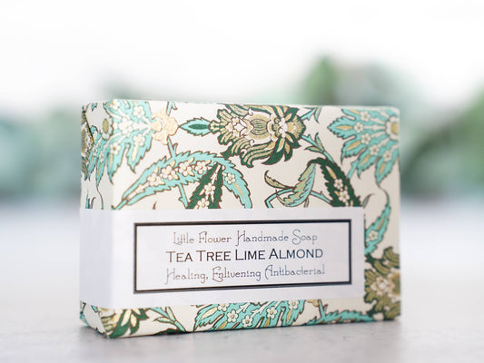 The Little Flower Soap Co - Tea Tree Lime Almond Handmade Soap