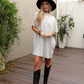 Three Bird Nest - Laid Back Luxe Dress - Light Heather Gray: XL