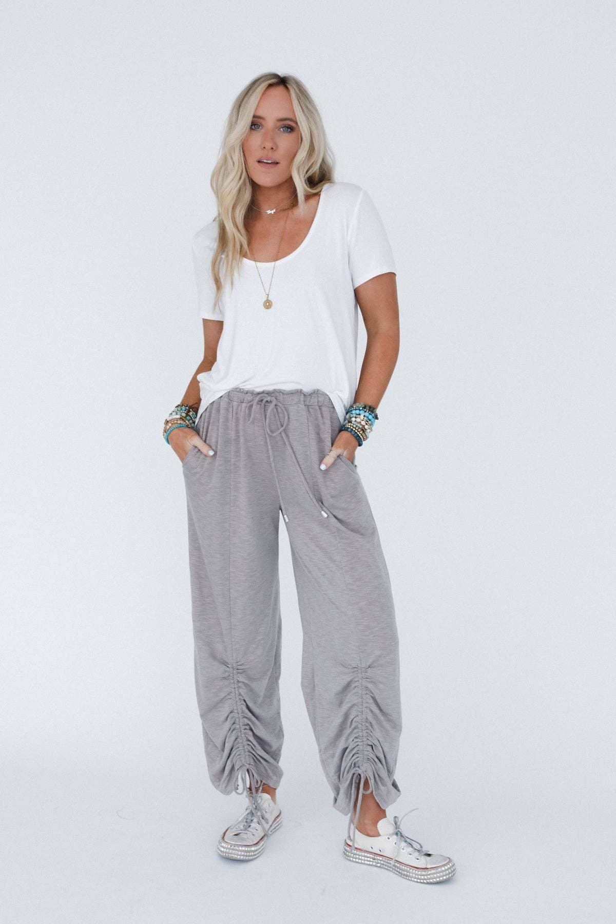 Three Bird Nest - Solie Cinched Pants - Brown