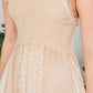 Young Threads - Sun-Kissed Patchwork: Smocked Bliss Boho Mid-Length Dress 
