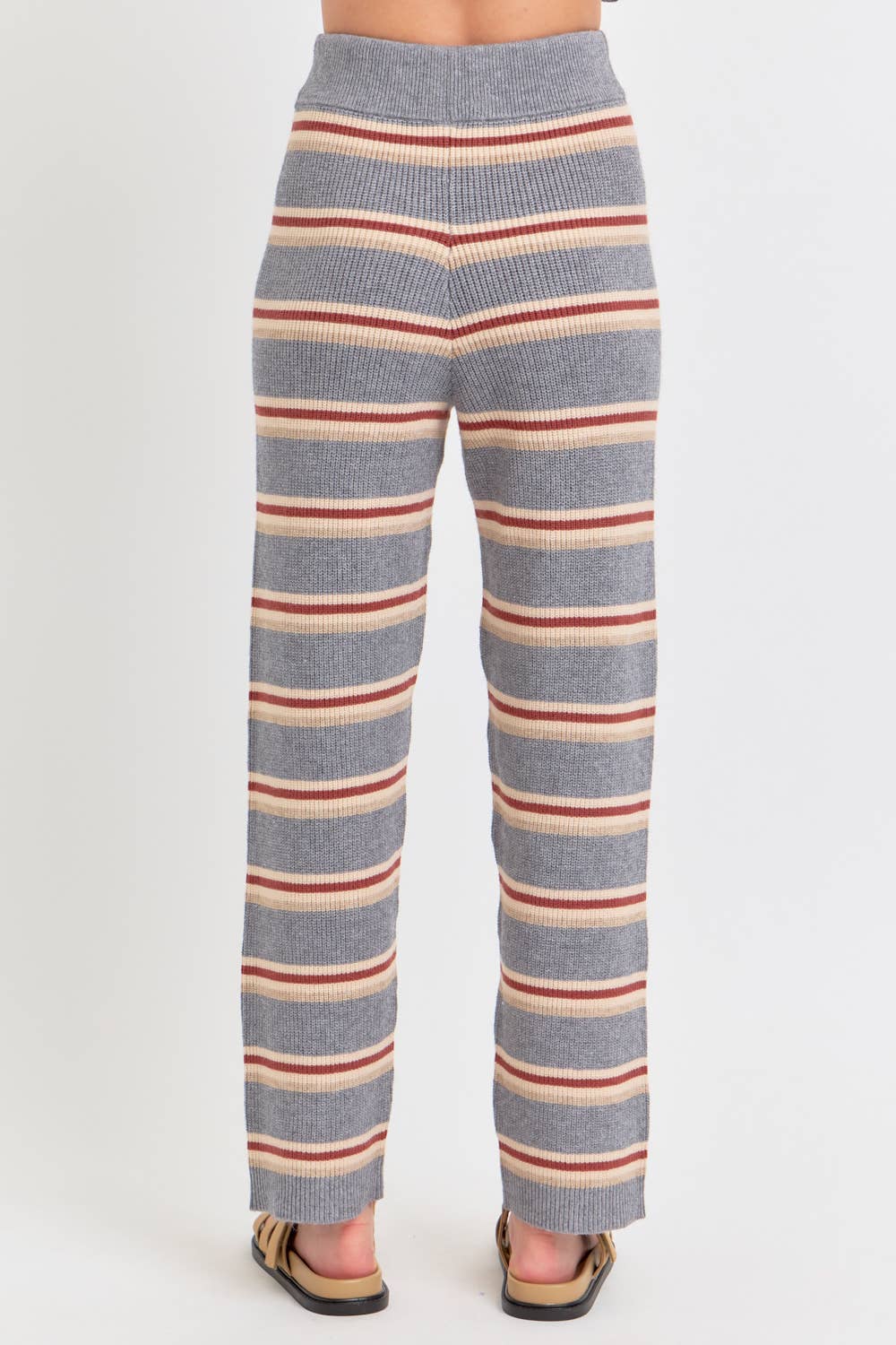 Sweet Lovely by Jen - KNIT STRIPED PULL-ON-PANTS