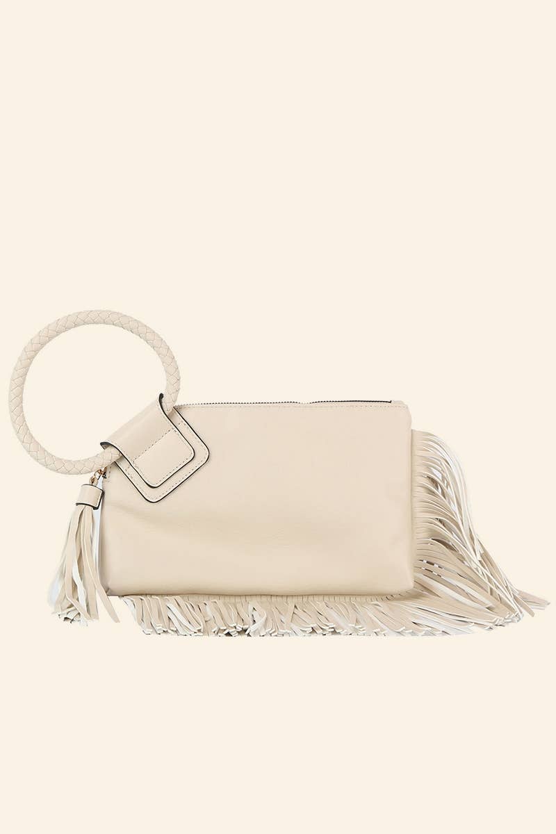 Anarchy Street - Fringe Cuff Clutch Tassel Wristlet Clutch Bag