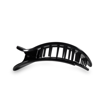 TELETIES - Round Flat Hair Clip | Med. | Jet Black