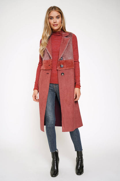 Mystree - Faux Fur Mix Coat