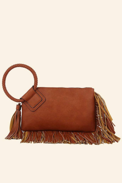 Anarchy Street - Fringe Cuff Clutch Tassel Wristlet Clutch Bag
