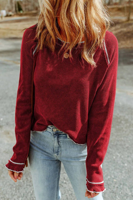 Lovesoft- Round Neck Long Sleeve T-Shirt