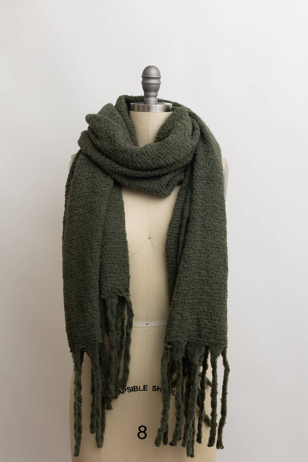 Leto Accessories - Cozy Knit Scarf with Tassels - Classical Bestseller!