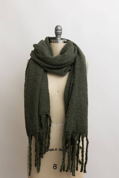 Leto Accessories - Cozy Knit Scarf with Tassels - Classical Bestseller!