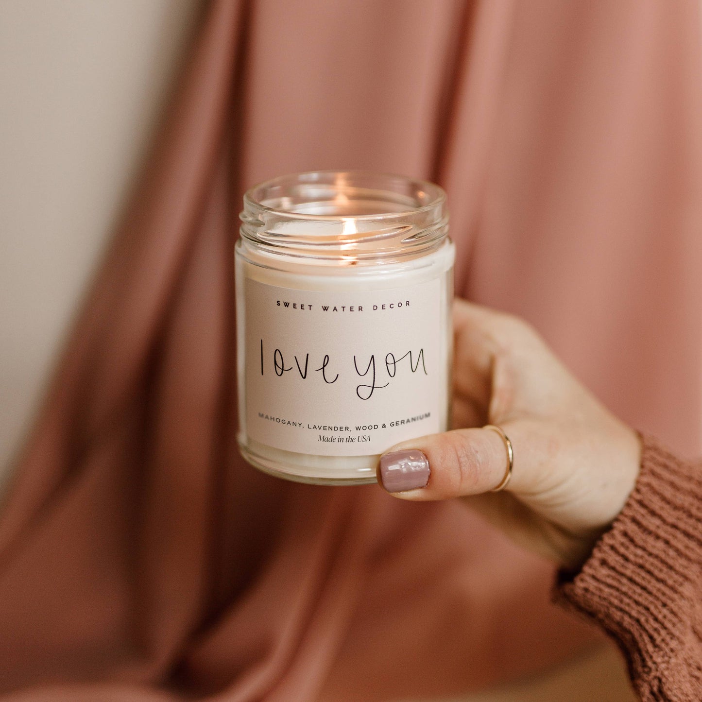 Sweet Water Decor - Love You 9 oz Soy Candle - Wedding Gifts & Decor
