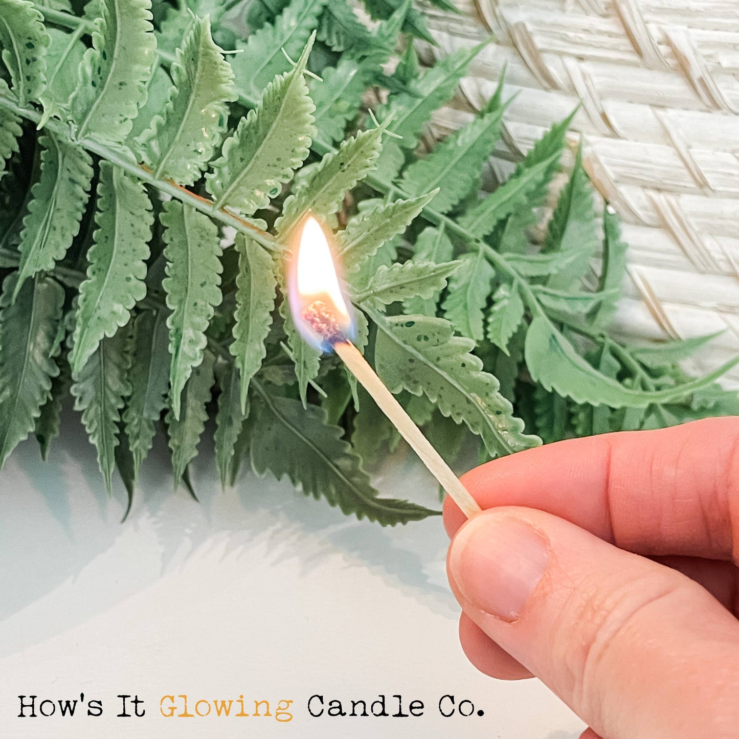 How's It Glowing Candle Co. - Apothecary Vial Safety Matches & Striker | Glass w Cork Lid