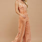 WISTERIA LANE - BOHO MINERAL WASH WIDE LEG DENIM JUMPSUIT