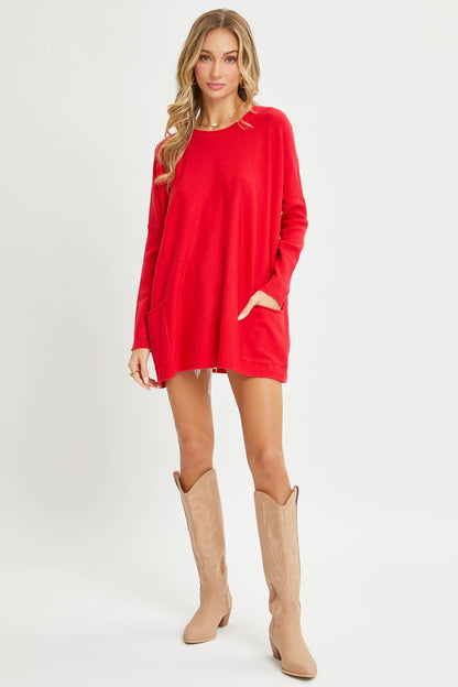 Sweet Lovely by Jen - OVERSIZE/LOOSE FIT ROUND NECK KNIT TOP