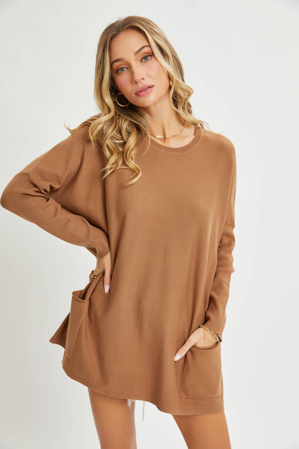 Sweet Lovely by Jen - OVERSIZE/LOOSE FIT ROUND NECK KNIT TOP