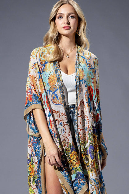 Urbanista - Gold Blue Mandala Kimono