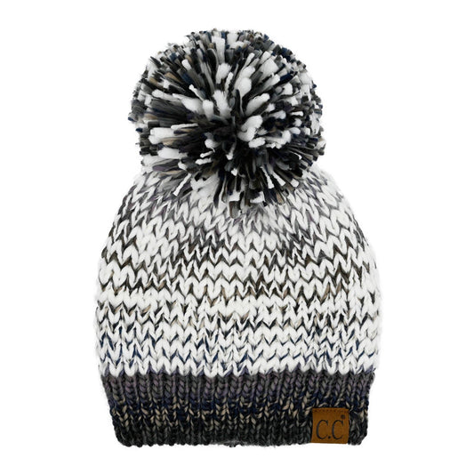 CC Multi Color Beanie with Pom