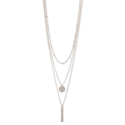ZAD - Silver Delicate Chain Charms Necklace