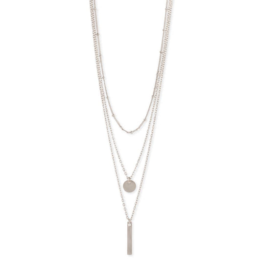 ZAD - Silver Delicate Chain Charms Necklace